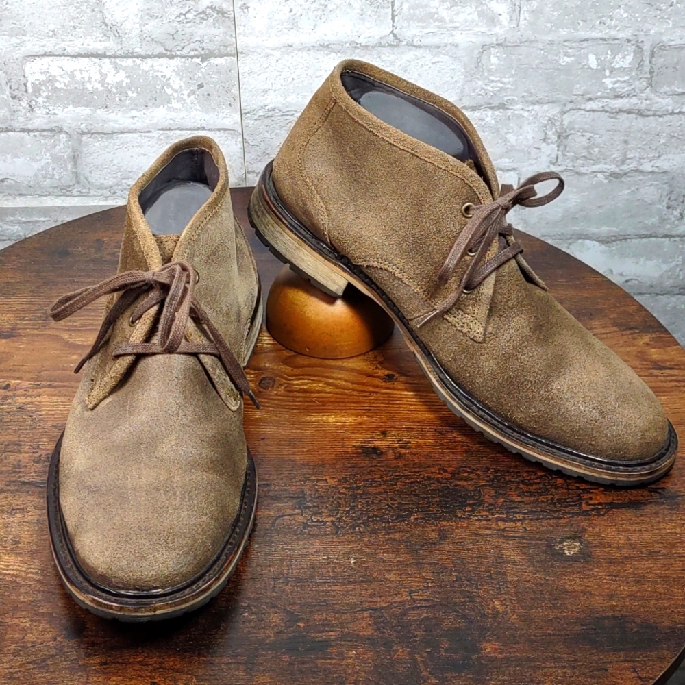 Andrew Marc "Woodside" Brown Suede Chukka Boots